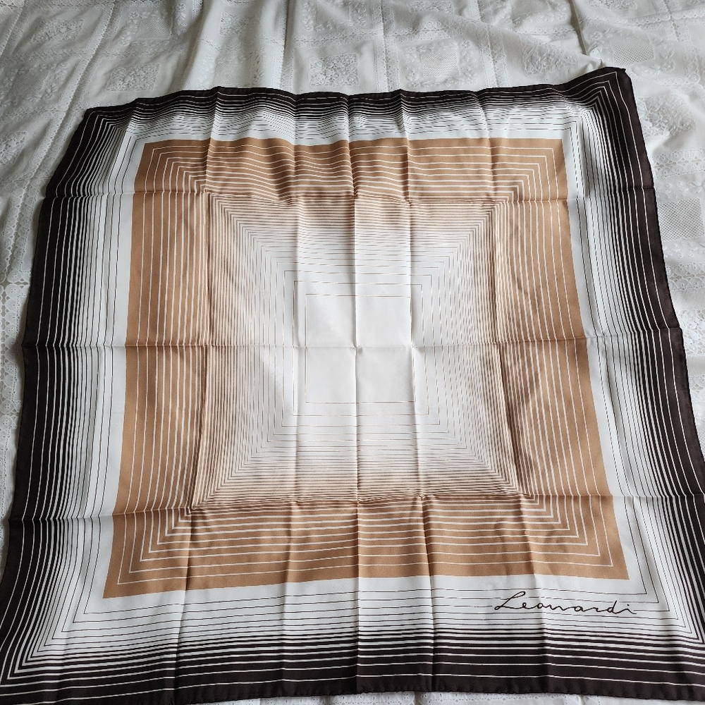 Brand New Vintage Leonardi Silk Scarf
